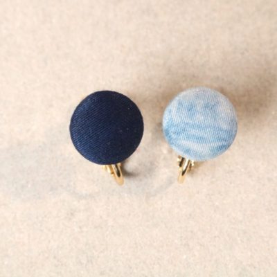 covered button earrings